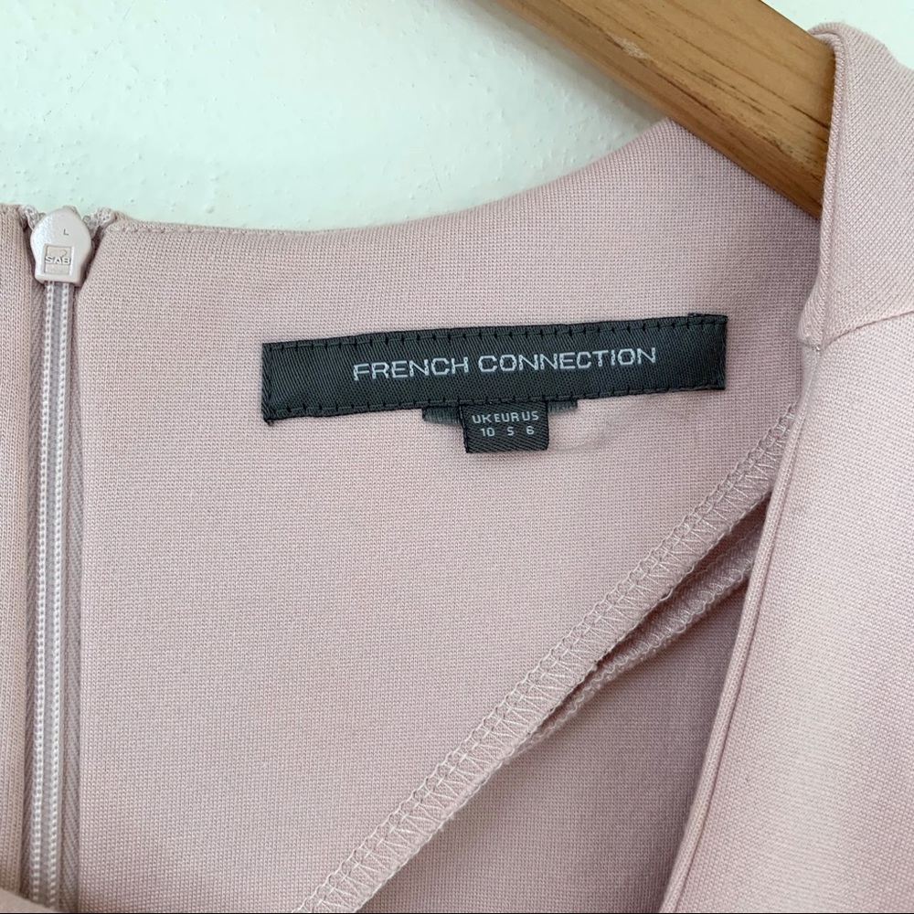 French Connection I Lulu Pink Sheath Slash Neck - Picture 4 of 11